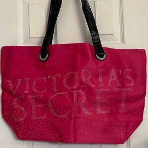 Victoria's Secret Fuchsia and Black Tote